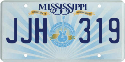 MS license plate JJH319