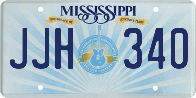MS license plate JJH340