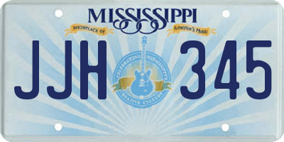 MS license plate JJH345