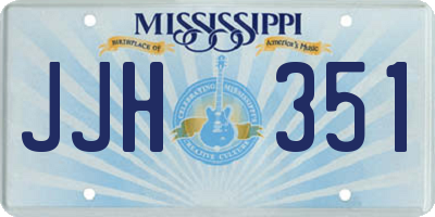 MS license plate JJH351