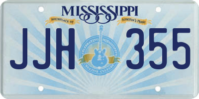 MS license plate JJH355