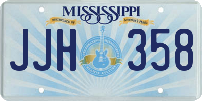 MS license plate JJH358