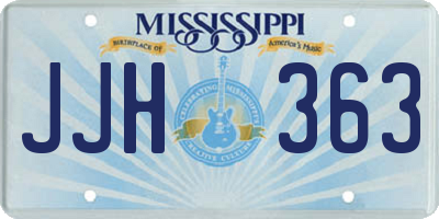MS license plate JJH363