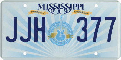 MS license plate JJH377