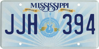 MS license plate JJH394