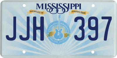 MS license plate JJH397