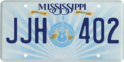 MS license plate JJH402