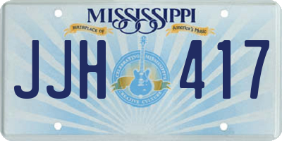 MS license plate JJH417