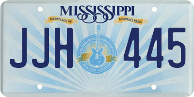 MS license plate JJH445