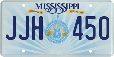 MS license plate JJH450
