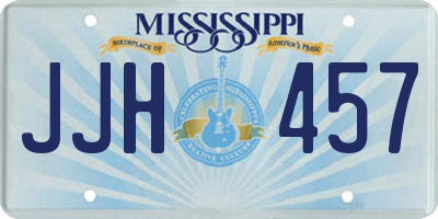 MS license plate JJH457