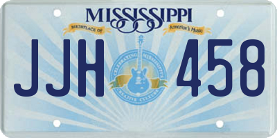 MS license plate JJH458