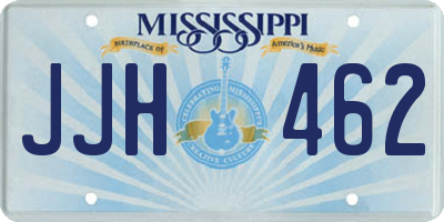 MS license plate JJH462