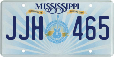 MS license plate JJH465
