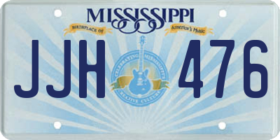 MS license plate JJH476