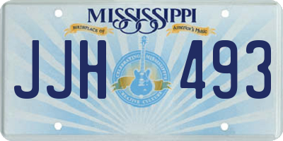 MS license plate JJH493