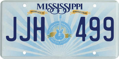 MS license plate JJH499