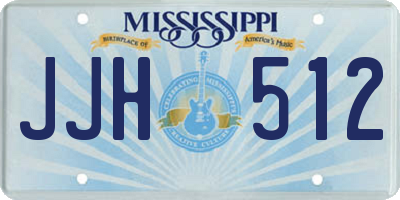 MS license plate JJH512