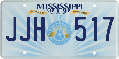 MS license plate JJH517