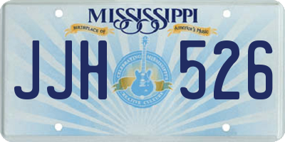 MS license plate JJH526