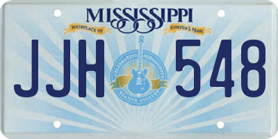 MS license plate JJH548