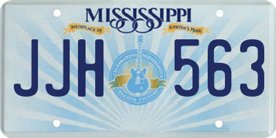 MS license plate JJH563