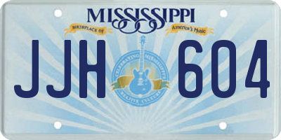 MS license plate JJH604