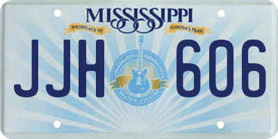 MS license plate JJH606