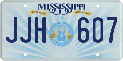 MS license plate JJH607