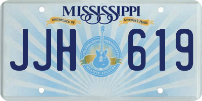 MS license plate JJH619