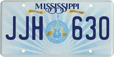 MS license plate JJH630