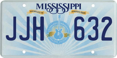 MS license plate JJH632