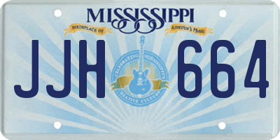 MS license plate JJH664