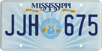 MS license plate JJH675