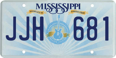 MS license plate JJH681