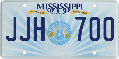 MS license plate JJH700