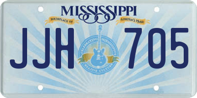MS license plate JJH705