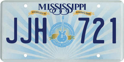 MS license plate JJH721