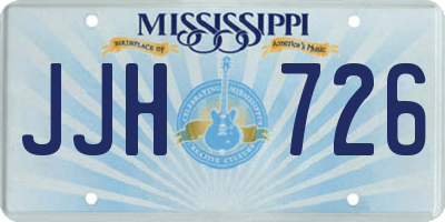 MS license plate JJH726