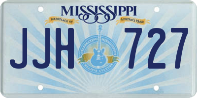 MS license plate JJH727