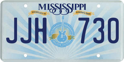 MS license plate JJH730