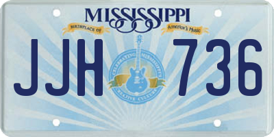 MS license plate JJH736