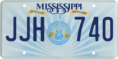 MS license plate JJH740