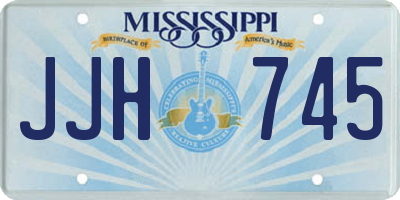 MS license plate JJH745