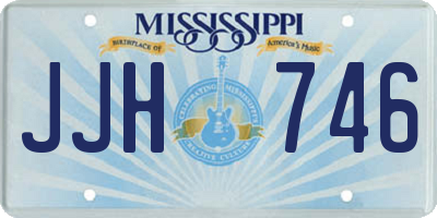 MS license plate JJH746