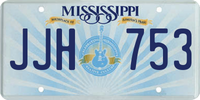 MS license plate JJH753