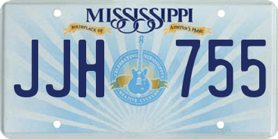 MS license plate JJH755