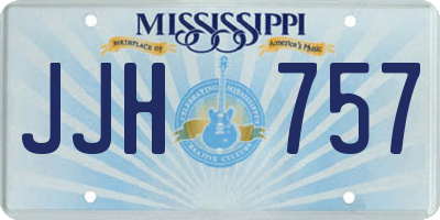 MS license plate JJH757