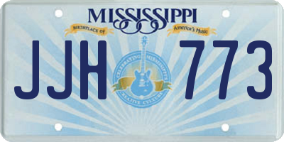 MS license plate JJH773