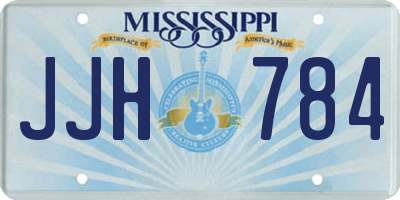 MS license plate JJH784